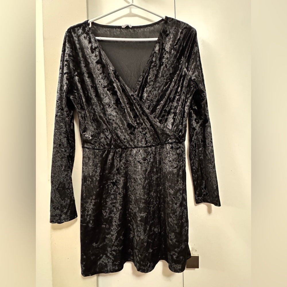 Black soft velvet Romper large size